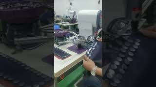 Automatic snap button punching attaching machine [upl. by Nosae700]