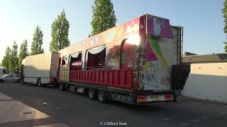 Kermis Heerhugowaard 2023 Transport en opbouw Deel 1 [upl. by Rosabella]