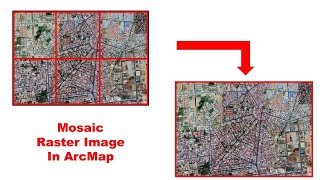 How to mosaic Raster Image in ArcGIS ArcMap108 [upl. by Meehar789]