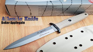 BOKER APPLEGATEFAIRBAIRN 11quot COMBAT DESERT STORM DOUBLE EDGE FIXED BLADE KNIFE  120543DES [upl. by Nosila]