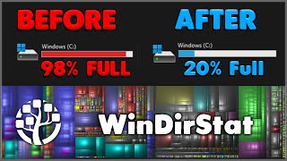 No Free Space  Try This EASY Windows Tool to CLEAR Disk Space  WinDirStat Tutorial [upl. by Okir]