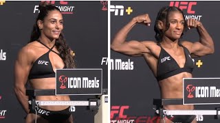 UFC Vegas 96 WEIGHINS Angela Hill vs Tabatha Ricci [upl. by Cyndi302]