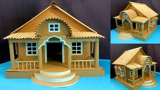 Amazing Cardboard House Crafts  Easy Hand Made Organizer House  Simple Cardboard House Design [upl. by Neelrahc428]