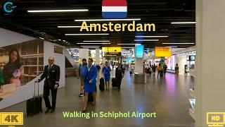 Amsterdam Airport Walking Tour  Schiphol Airport Walking Tour Netherlands [upl. by Kristan575]