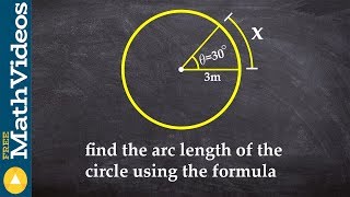 How to find the arc length of a circle using the formula [upl. by Eikcuhc]