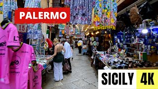 SICILY ITALY 🇮🇹 4K Palermo — La Vucciria [upl. by Garbe]