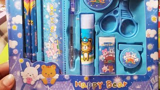 UNBOXING HAPPY BEAR 🐻 GIFT SET asmrshortsviralkuromi pop cocomelon unboxing pencil 1k like [upl. by Llennoj152]