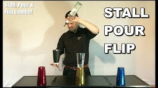 Flair Routine 6 Stall Pour Flip combo Bartending instruction video 10 [upl. by Zenitram]