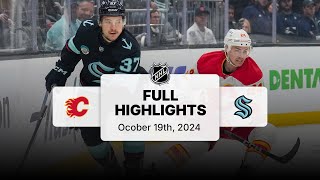 Flames at Kraken  October 19 2024  NHL Full Game Highlights [upl. by Lizned]