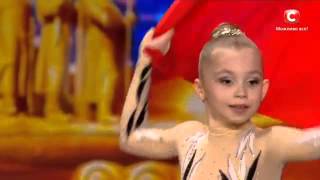 Aerial acrobatics 9 year old Annas second audition XFactor Talent kid Dance [upl. by Nitsa804]