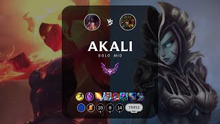 Akali Mid vs Cassiopeia  EUW Master Patch 145 [upl. by Lopes]