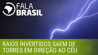 Raios invertidos saem de torres em direção ao céu [upl. by Alahsal]