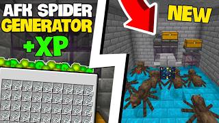 NEW AFK Spider XP Farm Minecraft Bedrock 121 2024 [upl. by Vez646]