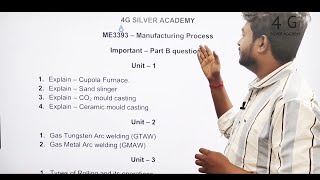 Manufacturing Process Important Questions ME3393 Anna University Sem 3 Feb 2024 Exam [upl. by Ringo669]