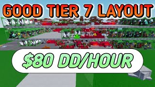 GOOD TIER 7 LAYOUT FACTORY SIMULATOR  Roblox Factory Simulator [upl. by Varini]