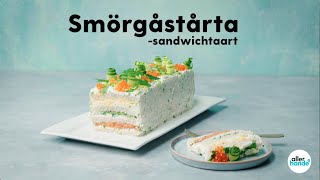 Smörgåstårta Zweedse sandwichtaart – recept – Allerhande [upl. by Steinway]