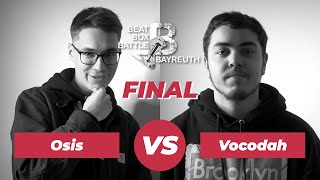 Osis 🇮🇪 vs Vocodah 🇺🇸 Final  BEATBOX BATTLE Bayreuth 2022  beatbox battle music beat [upl. by Ardnasxela]