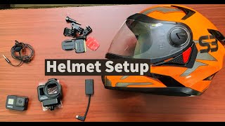 How to mount GoPro Hero 8 on helmet amp SteelBird SBH17 terminator helmet unboxing 2020 [upl. by Milburr]