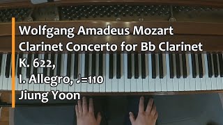 Piano Part Mozart Clarinet Concerto for Bb Clarinet K622 I Allegro ♩110 [upl. by Merill]