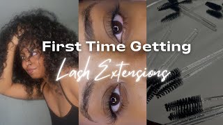 GETTING LASH EXTENSIONS FOR BEGINNERS  process  need to knows [upl. by Latsryk]