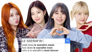 LE SSERAFIM Answer the Webs Most Searched Questions  WIRED [upl. by Akerdna]