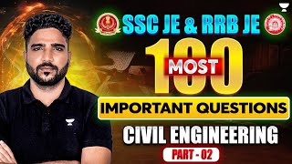 RRB JE amp SSC JE  100 Most Important Questions  2  Civil Engineering  Praveen Kumar [upl. by Zannini]