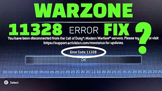 WARZONE ERROR CODE 11328 MODERN WARFARE FIX WHEN [upl. by Searcy]