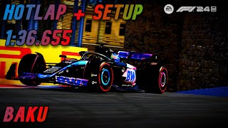 F1 24 Baku Hotlap  Setup 136655 [upl. by Summers446]