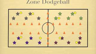 Physical Education Games  Zone Dodgeball [upl. by Rubens]