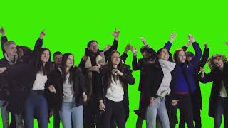 4K Green Screen  Crowd  Audience  Dancing  Free Stock Video Footage  No Copyright [upl. by Anitak]