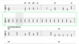 BOSTON ● Rock and Roll Band  Isolated Guitar 1  TAB [upl. by Bonns]