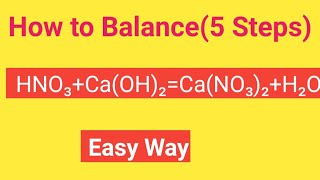 HNO3CaOH2CaNO32H2O Balanced EquationNitric acidCalcium hydroxide Balanced Equation [upl. by Hooker]