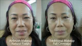 Airbrush vs Traditional Makeup [upl. by Sioled648]