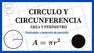 Circulo y Circunferencia  Área y Perímetro  Ejercicios resueltos [upl. by Neff]