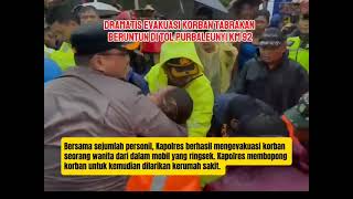 Kapolres Purwakarta Terjun Langsung Evakuasi Korban Kecelakaan Beruntun di Tol PURBALEUNYI KM 92 [upl. by Pero]