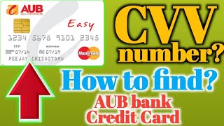 How to find CVV number of AUB bank Credit Card  paano malaman ang CVV number Ng AUB bank CC [upl. by Treva]