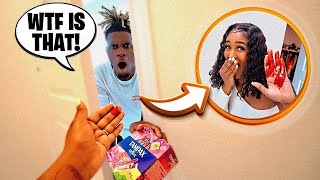 WIPING PERIOD ON MY BOYFRIEND PRANK😱 [upl. by Wampler605]