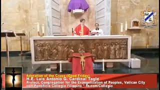 Seven Last Words and Veneration of the Holy Cross with Cardinal Tagle Rome Good Friday [upl. by O'Reilly]