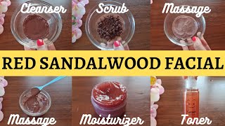 DIY RED SANDALWOOD FACIALSKIN BRIGHTENINGampGLOWING FACIALGET CLEARSPOTLESS SKINTONERMOISTURIZER [upl. by Nicol753]