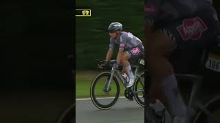 CLOSE CALL Philipsen wins the Stage 10 intermediate sprint despite a close call with Girmay [upl. by Hauck]