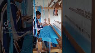 YOUTH TRAINING ON FABRIC MANUFACTURING WITH THE MATCH AND COUNTER MATCH FLOOR LOOM [upl. by Khalin964]