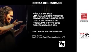 Defesa de Mestrado Ana Carolina dos Santos Martins [upl. by Reinold]