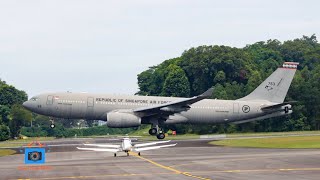 A330 MRTT takeoff at RSAF 55 Open House 😎 [upl. by Yelad]