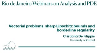 Cristiana de Filippis  Vectorial problems sharp Lip bounds and borderline reg April 29th 2020 [upl. by Sheryle]