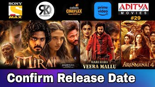 3 Upcoming New South Hindi Dubbed Movies  Confirm Release Date  Aranmanai 4 Mirai Vaazhai  29 [upl. by Drescher]