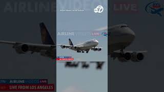 Lufthansa plane bounces off LAX runway after failed landing [upl. by Lewis]