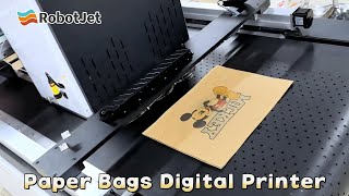 Paper Bags Digital Printer single pass inkjet printer [upl. by Yenahs410]