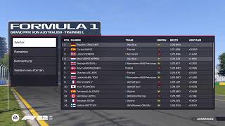 F1 2022 Teil 14 DeutschFahrerkarriereAustralienTraining [upl. by Hseham]