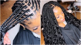 HOW TO INDIVIDUAL LOOKING BOX BRAIDS CROCHET FOR GODDESS BOHO BOX BRAIDS  Outre hair [upl. by Beichner]