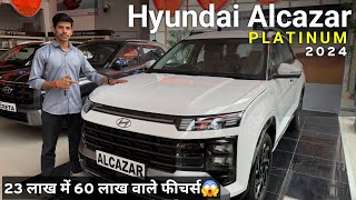 Hyundai Alcazar  Platinium 2024 FeaturesDetailed Review [upl. by Holli]